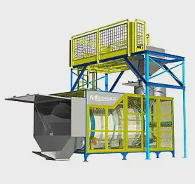 equipamento industrial de grande porte para o setor agrícola, especificamente um tratador ou misturador de