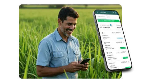 Produtor gerenciando sua fazenda com o Aegro.