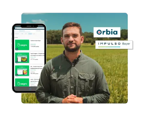 Produtor usando o Aegro para resgatar pontos.