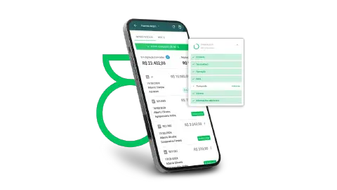 Imagem do aplicativo Aegro Negócios em um celular.
