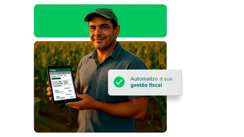 Produtor rural usando sistema Aegro para gestão fiscal.