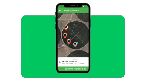Tela do monitoramento de pragas do Aegro