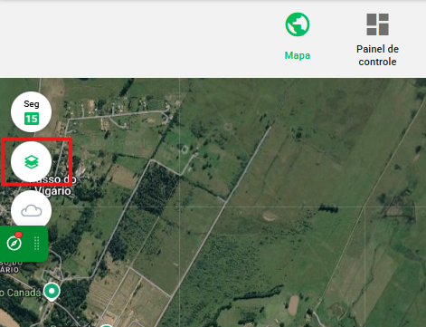 Mapa da safra com a opção do Aegro Imagens