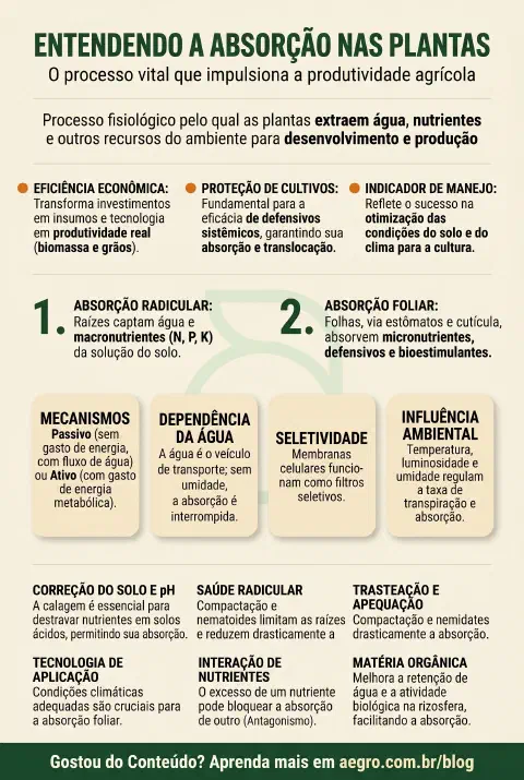 Infográfico educativo sobre Absorcao Significado