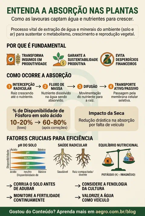 Infográfico educativo sobre Absorcao
