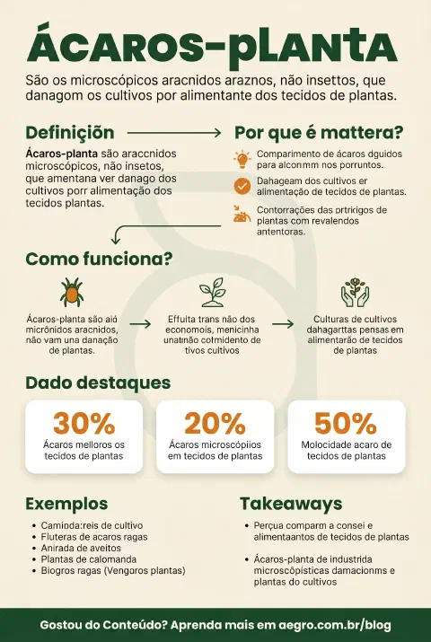 Infográfico educativo sobre Acaro Planta