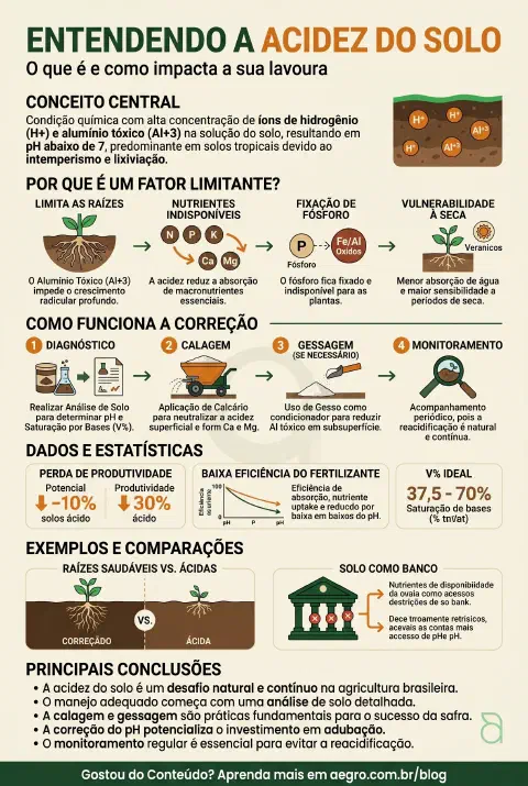 Infográfico educativo sobre Acidez Do Solo