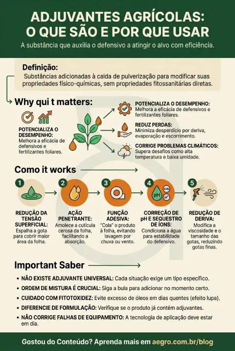 Infográfico educativo sobre Adjuvante Significado
