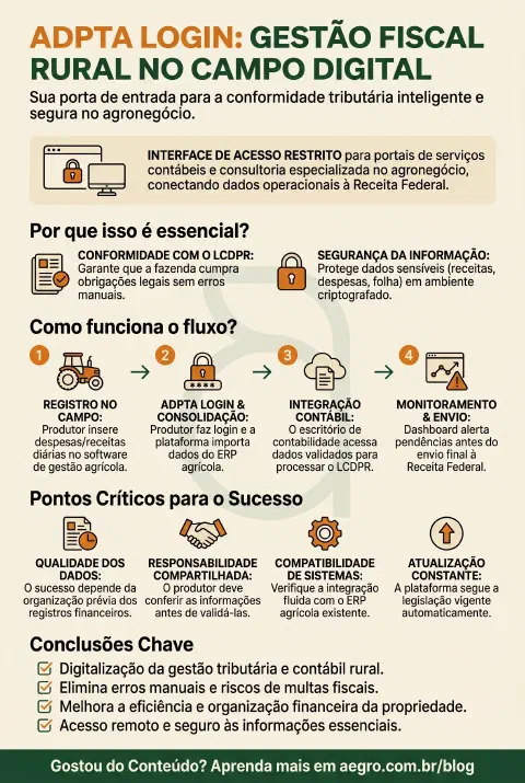Infográfico educativo sobre Adpta Login