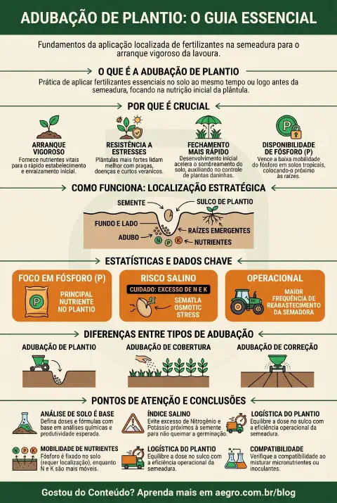 Infográfico educativo sobre Adubacao De Plantio