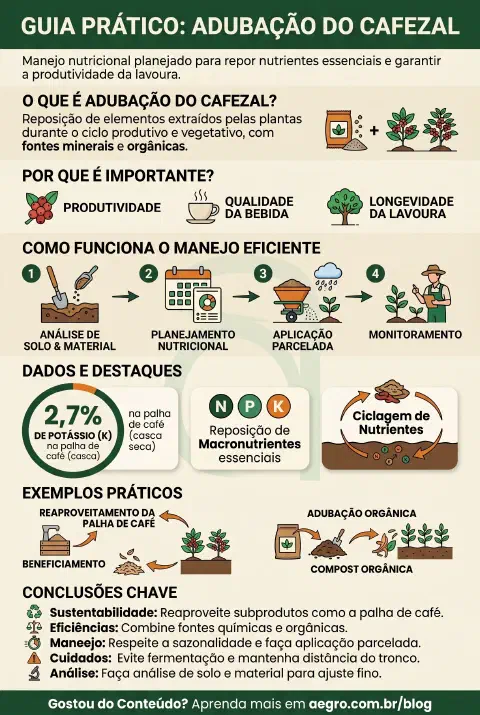 Infográfico educativo sobre Adubação Do Cafezal