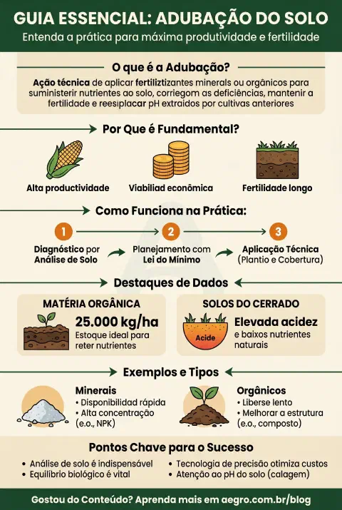 Infográfico educativo sobre Adubacao Do Solo