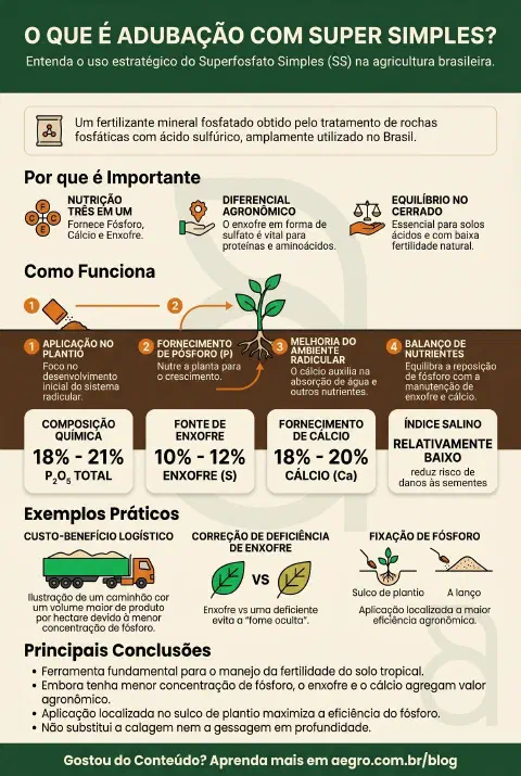 Infográfico educativo sobre Adubacao Super Simples