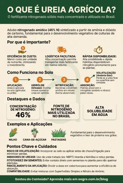 Infográfico educativo sobre Adubos Ureia