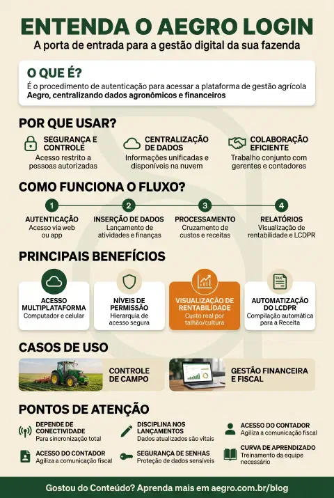 Infográfico educativo sobre Aegro Login