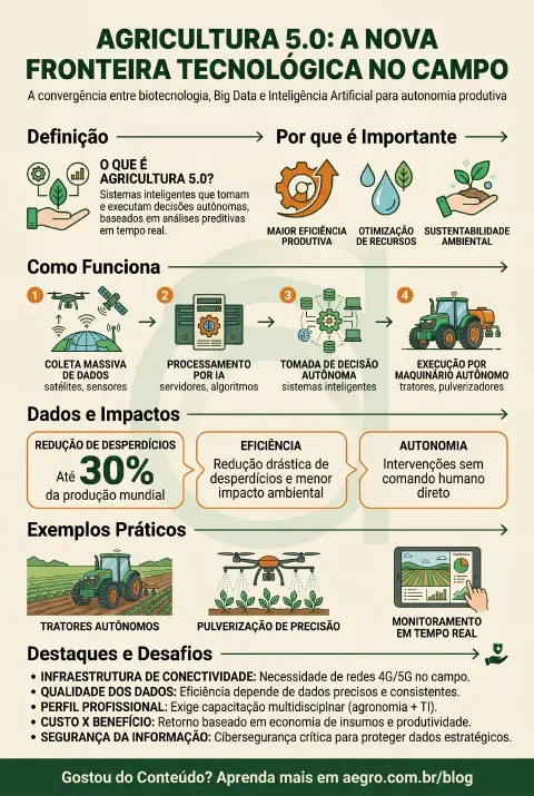 Infográfico educativo sobre Agricultura 5.0