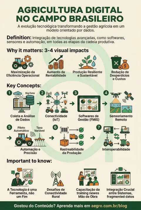 Infográfico educativo sobre agricultura digital