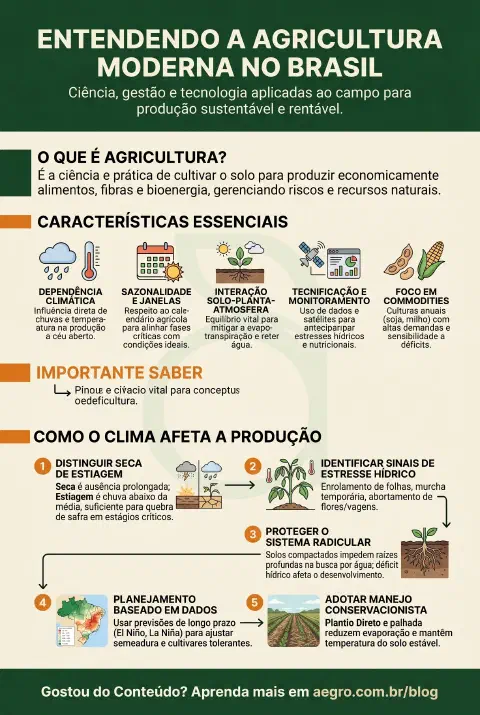 Infográfico educativo sobre Agricultura Significado