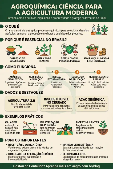 Infográfico educativo sobre Agro Quimica