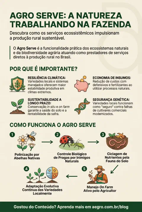 Infográfico educativo sobre Agro Serve