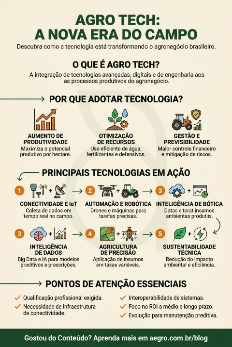 Infográfico educativo sobre Agro Tech