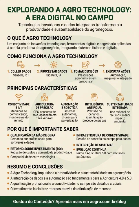 Infográfico educativo sobre Agro Technology