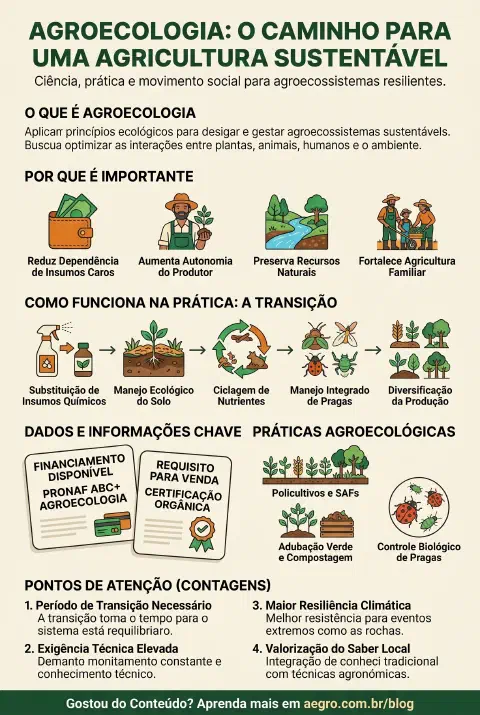 Infográfico educativo sobre Agroecologia