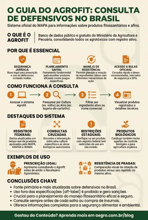 Infográfico educativo sobre Agrofit