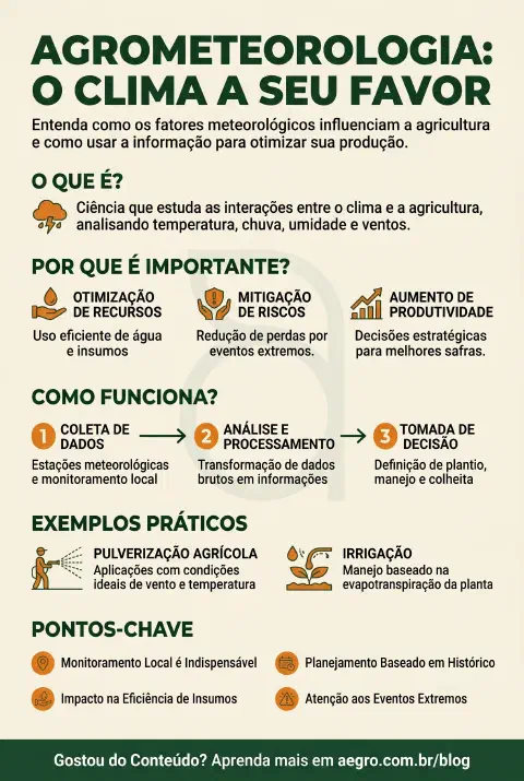 Infográfico educativo sobre Agrometeorologia