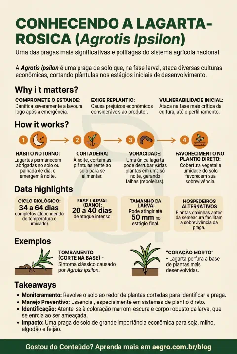 Infográfico educativo sobre Agrotis Ipsilon