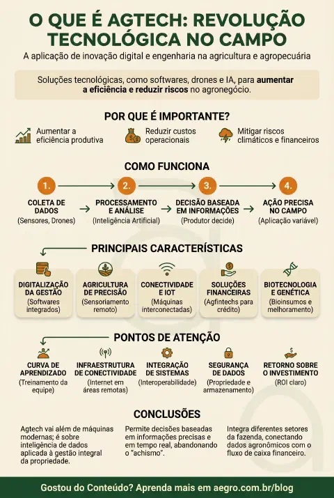 Infográfico educativo sobre Agtech