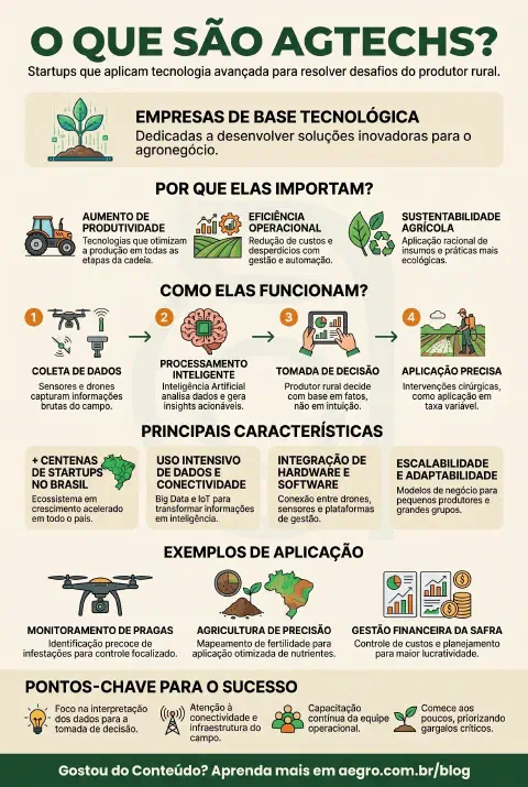 Infográfico educativo sobre Agtechs