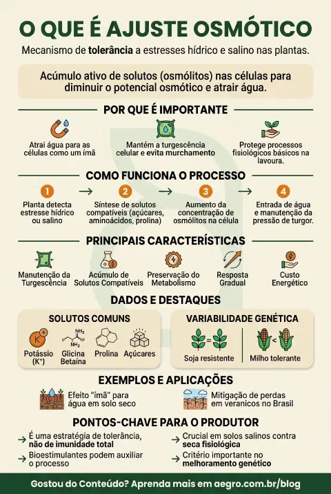 Infográfico educativo sobre Ajuste Osmótico