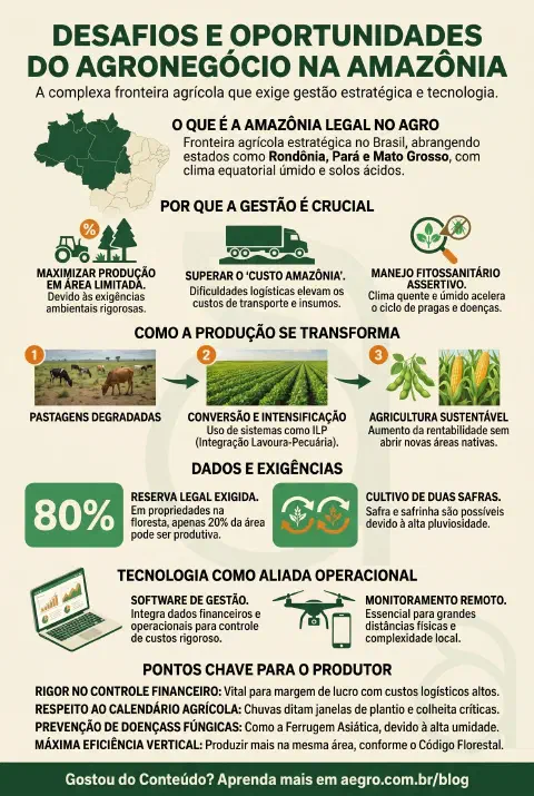 Infográfico educativo sobre Amazonia