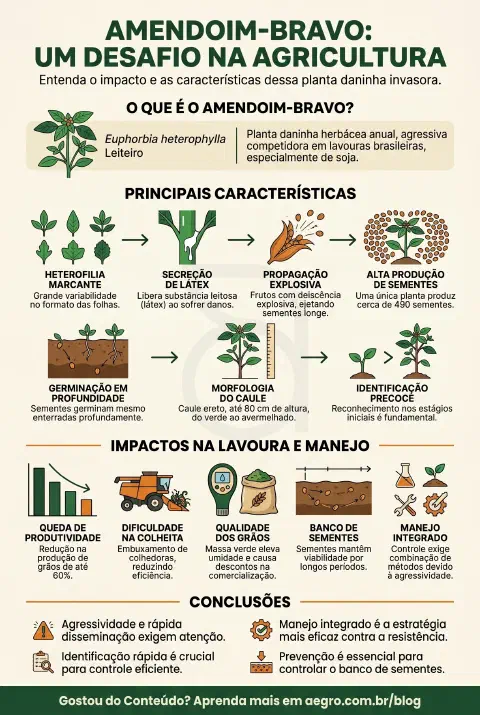 Infográfico educativo sobre Amendoim Bravo