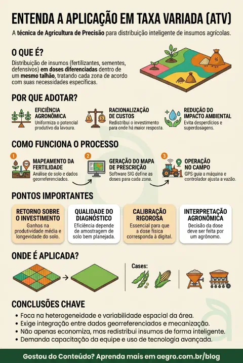 Infográfico educativo sobre Aplicação Em Taxa Variada