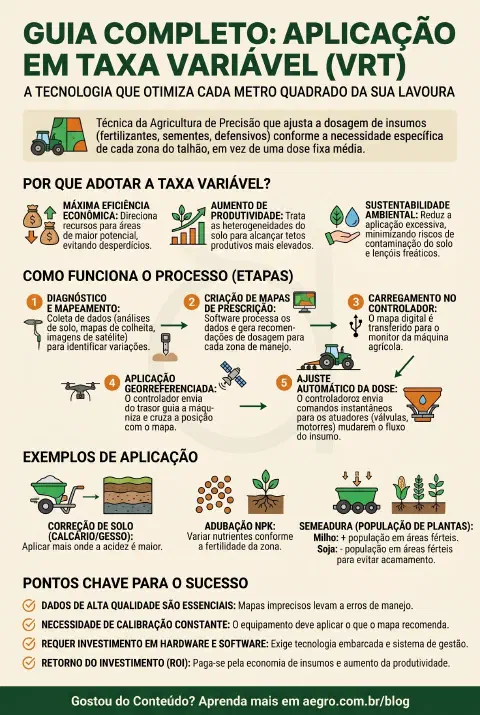 Infográfico educativo sobre Aplicação Em Taxa Variável