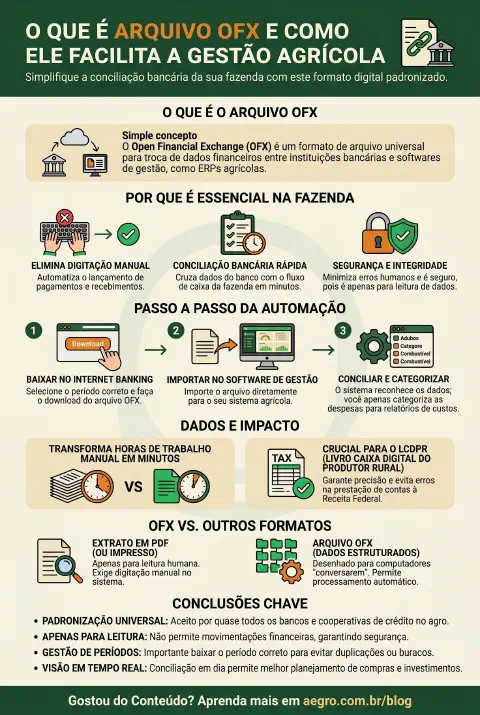 Infográfico educativo sobre Arquivo Ofx