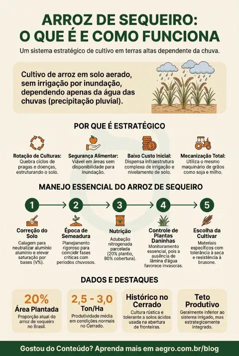 Infográfico educativo sobre Arroz De Sequeiro