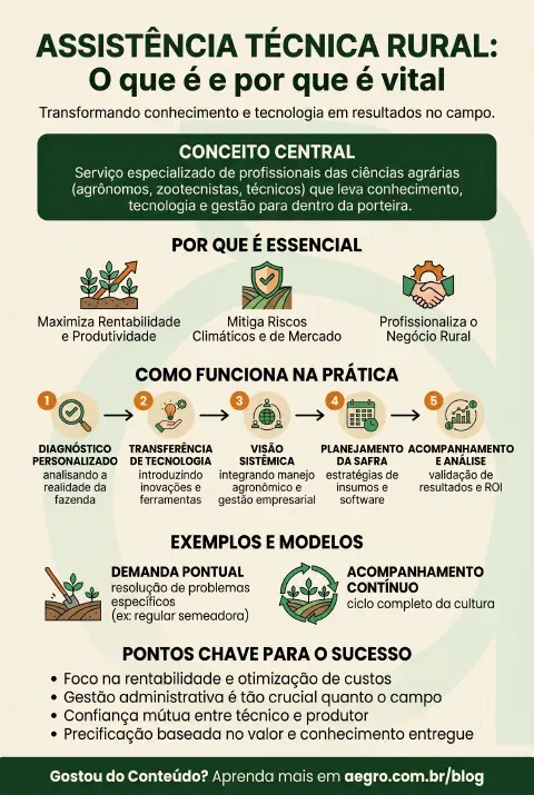 Infográfico educativo sobre Assistência Técnica Rural