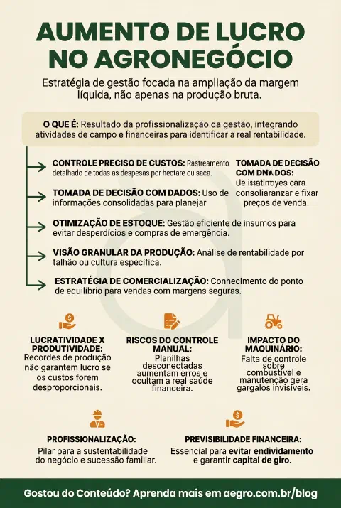 Infográfico educativo sobre Aumento De Lucro