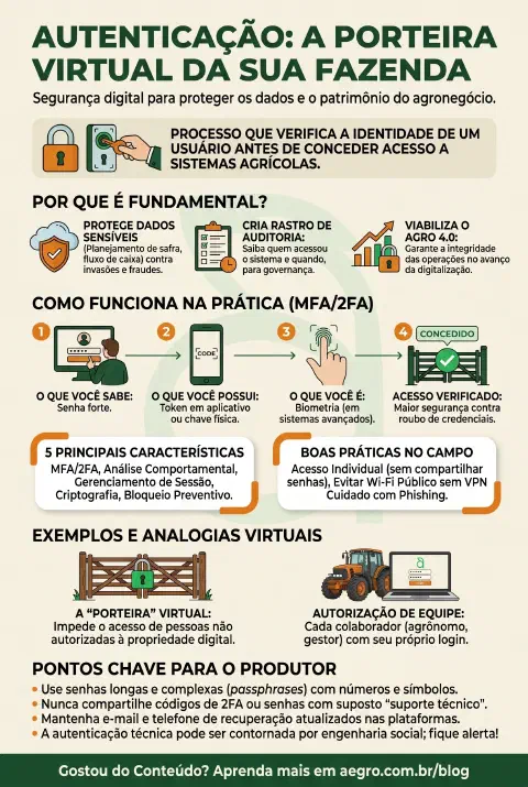 Infográfico educativo sobre Autenticacao