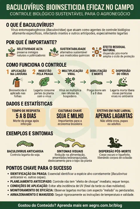 Infográfico educativo sobre Baculovírus