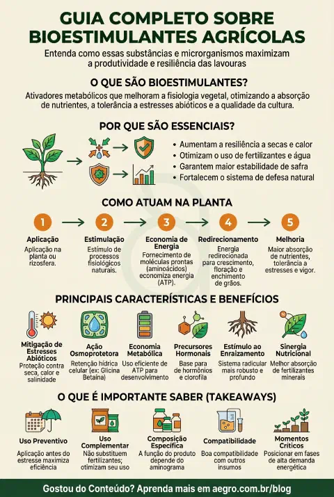 Infográfico educativo sobre Bioestimulantes Agrícolas