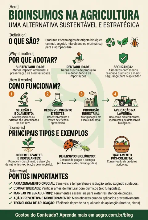Infográfico educativo sobre Bioinsumos