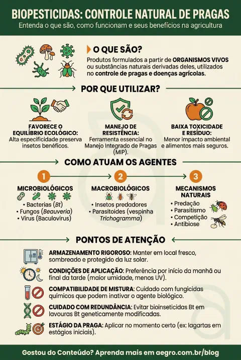 Infográfico educativo sobre Biopesticidas