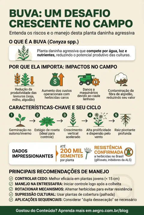 Infográfico educativo sobre buva