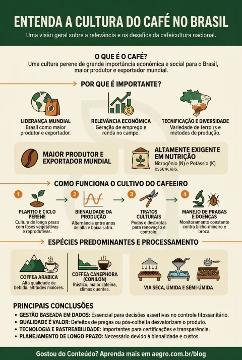 Infográfico educativo sobre Cafe