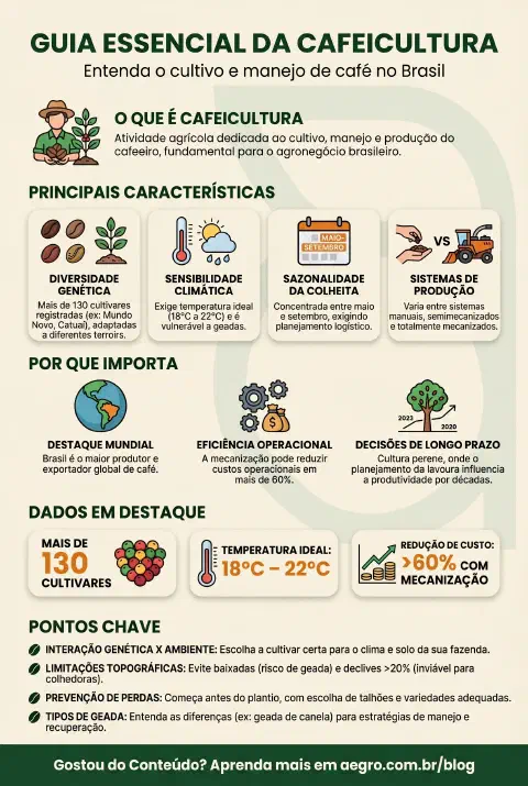 Infográfico educativo sobre Cafeicultura