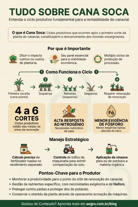 Infográfico educativo sobre Cana Soca